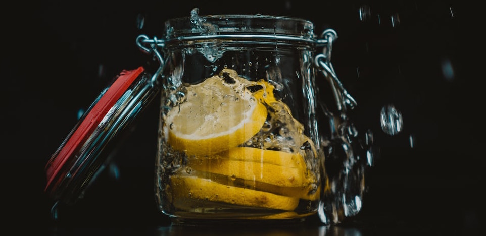 Image of lemon slices in jar of water
